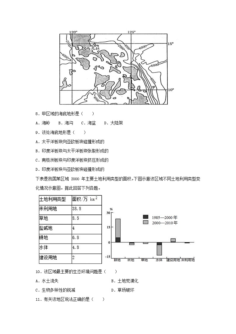 【地理】四川省成都石室中学2018-2019学年高二12月月考试卷（解析版）第3页