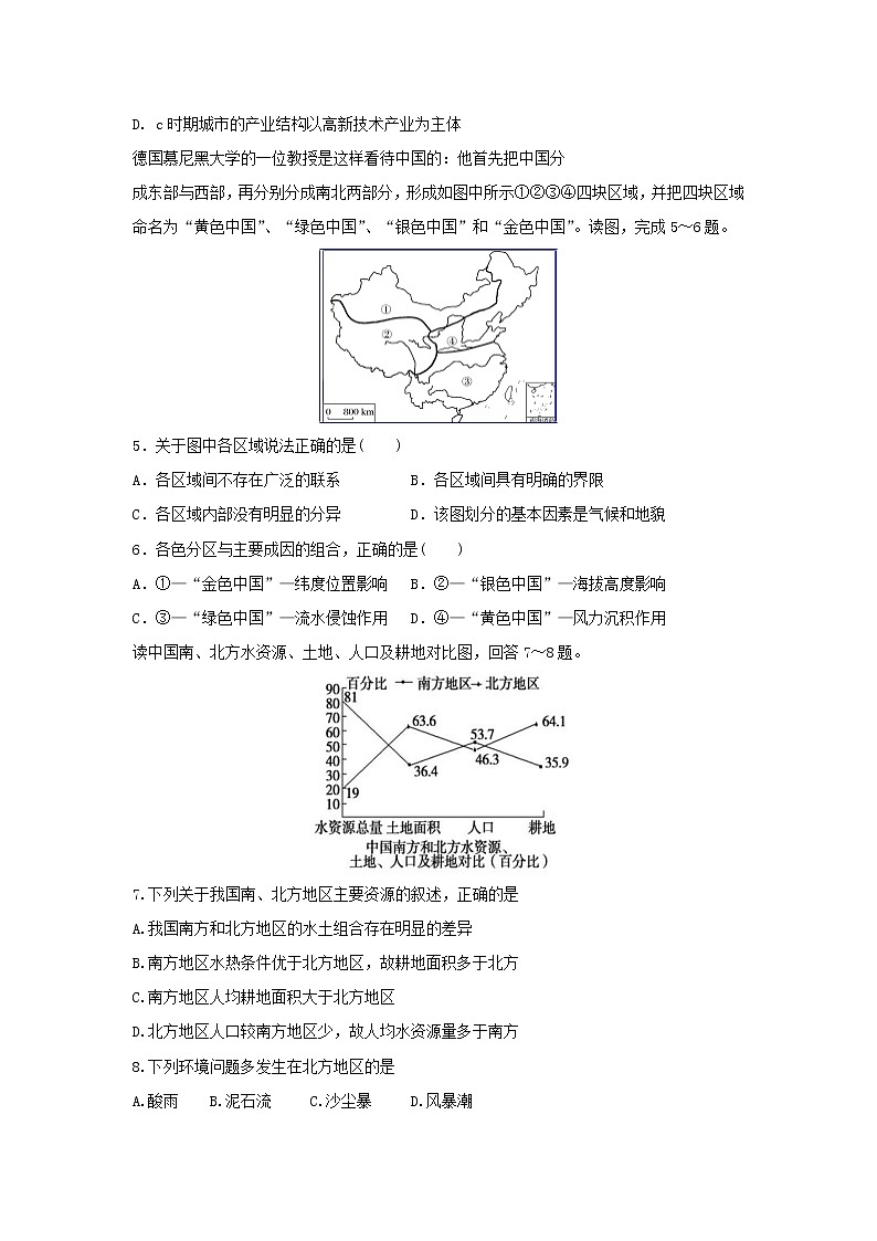 【地理】江苏省海安高级中学2018-2019学年高二10月月考试题02