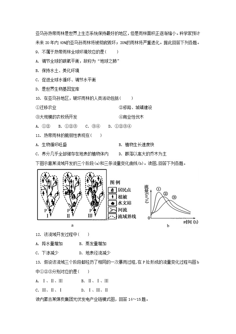 【地理】江西省崇义中学2018-2019学年高二上学期第一次月考试题03