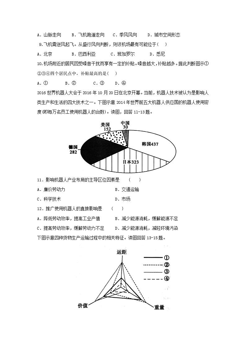 【地理】江西省上饶市协作体2018-2019学年高二上学期第三次月考试题03