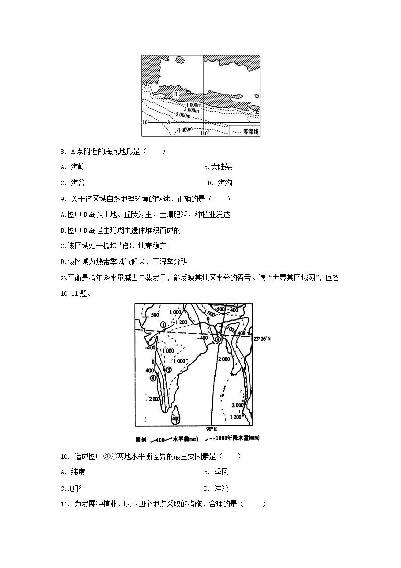 【地理】江西省宜春市上高二中2019-2020学年高二上学期第二次月考试题03