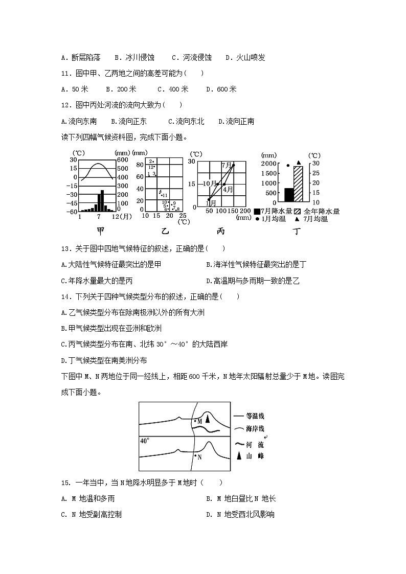 【地理】江西省宜春市上高二中2019-2020学年高二上学期第一次月考试题03