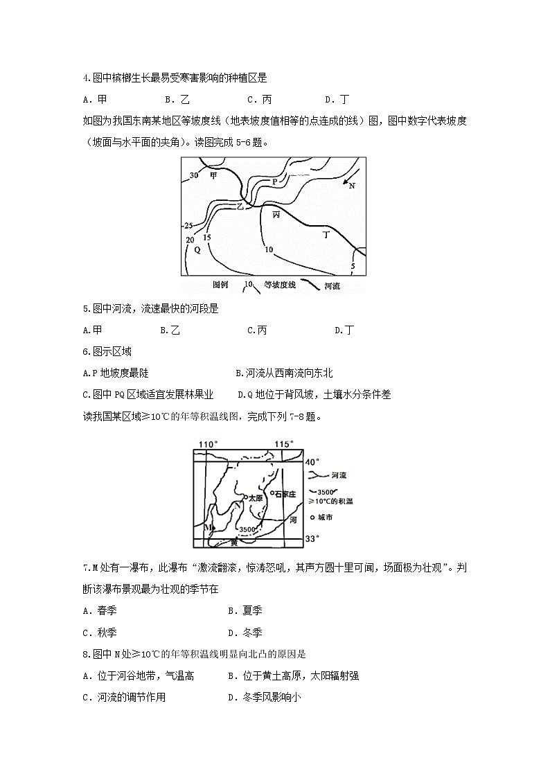 【地理】辽宁省实验中学东戴河分校2018-2019学年高二12月月考试题02