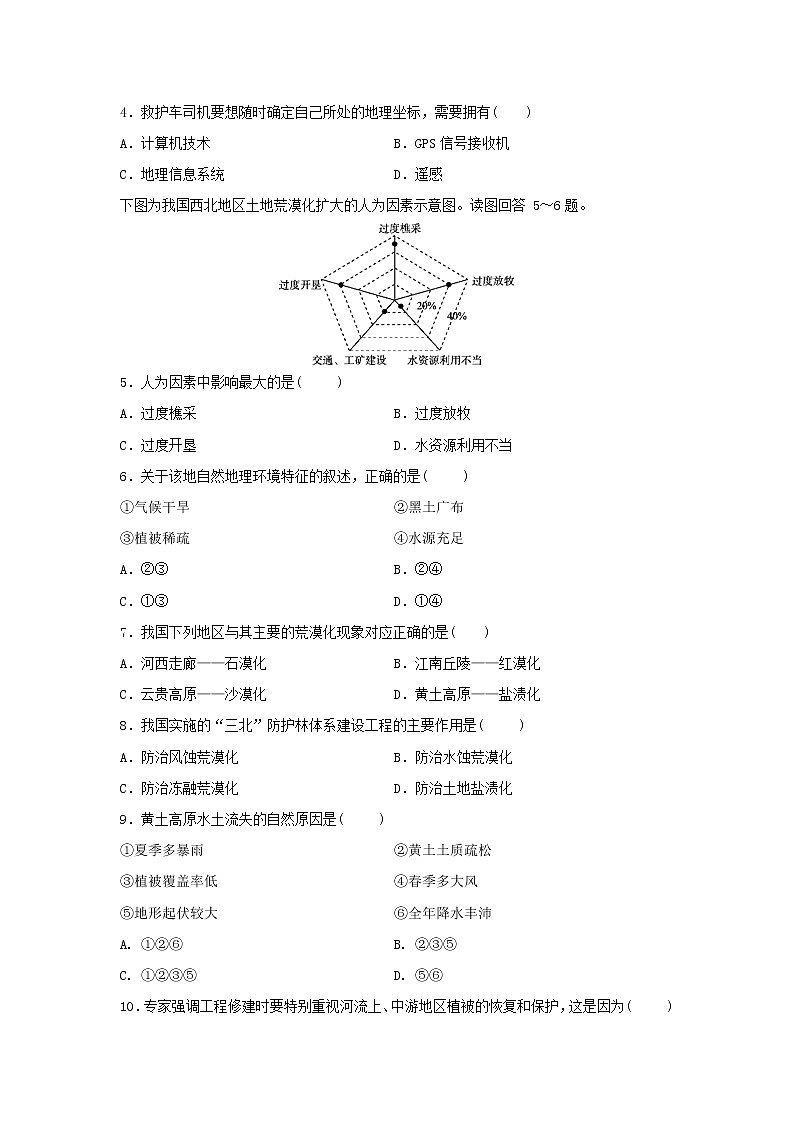 【地理】黑龙江省大庆市第四中学2019-2020学年高二上学期第二次月考试题02