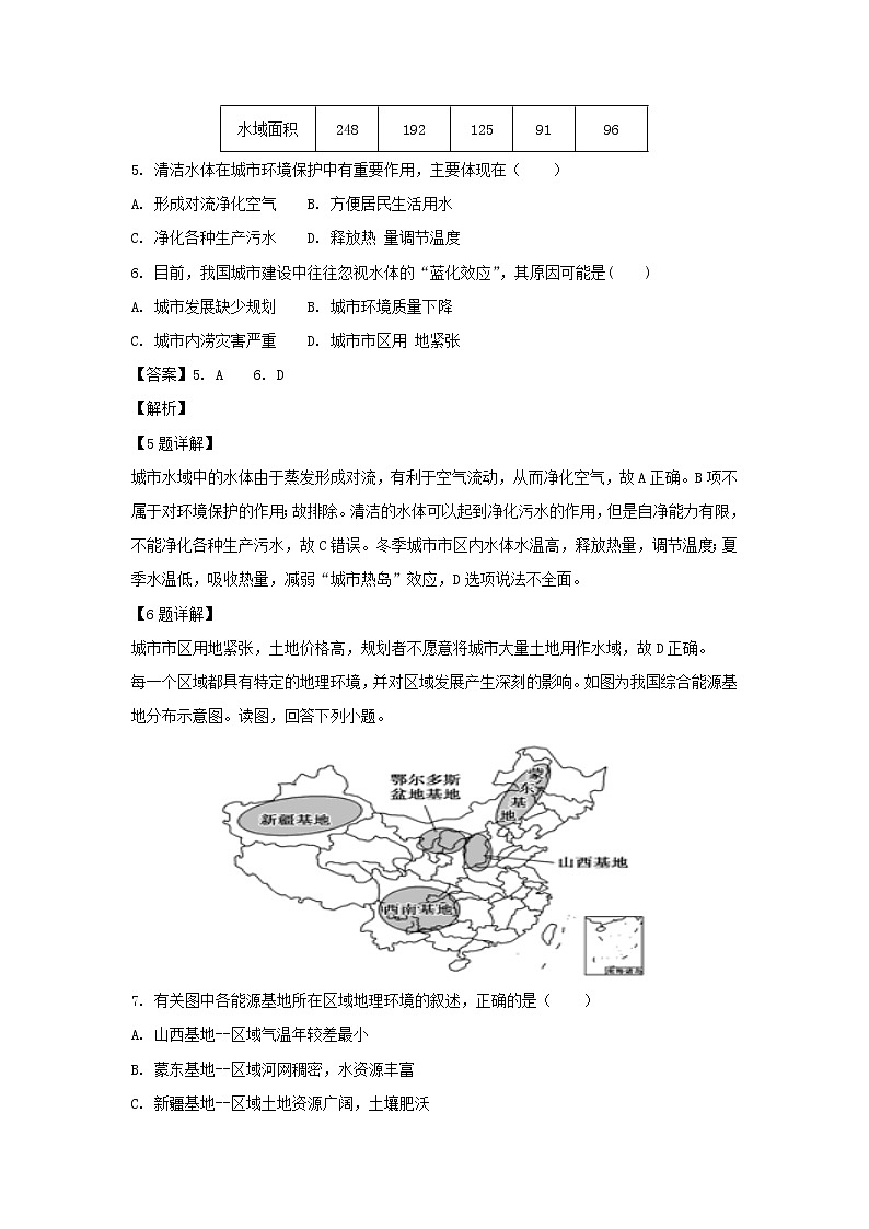 【地理】黑龙江省大庆中学2018-2019学年高二上学期10月月考试题（解析版）03