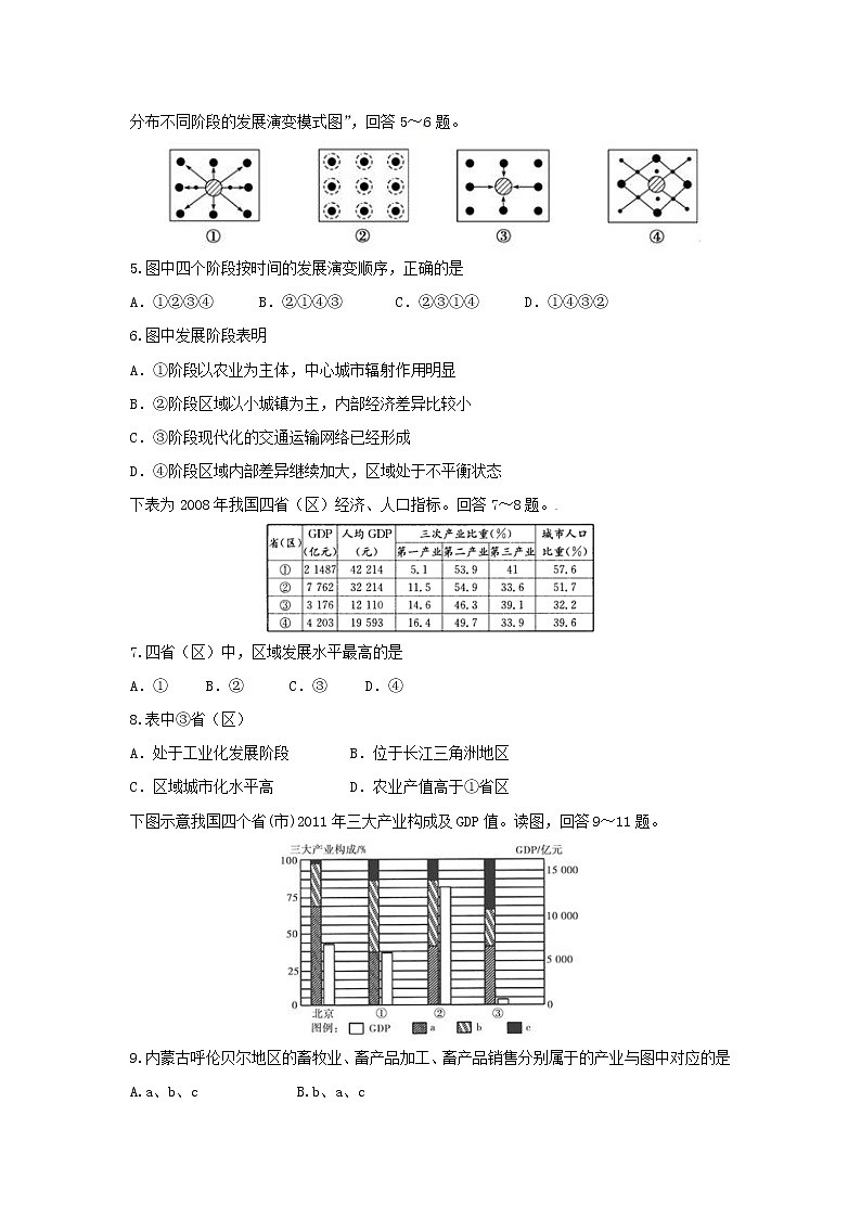 【地理】黑龙江省哈尔滨师范大学附属中学2018-2019学年高二上学期第一次月考试题第2页