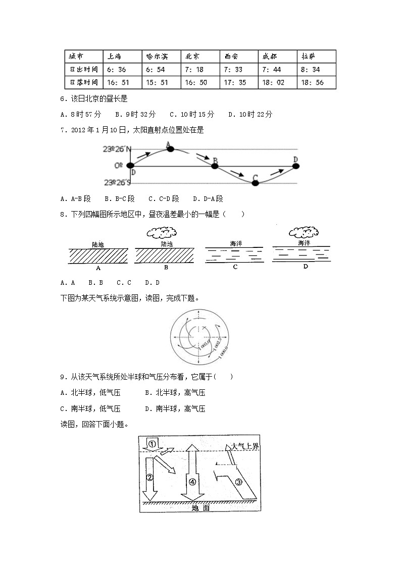 【地理】黑龙江省望奎县一中2018-2019学年高二上学期第三次月考（理）试题第2页