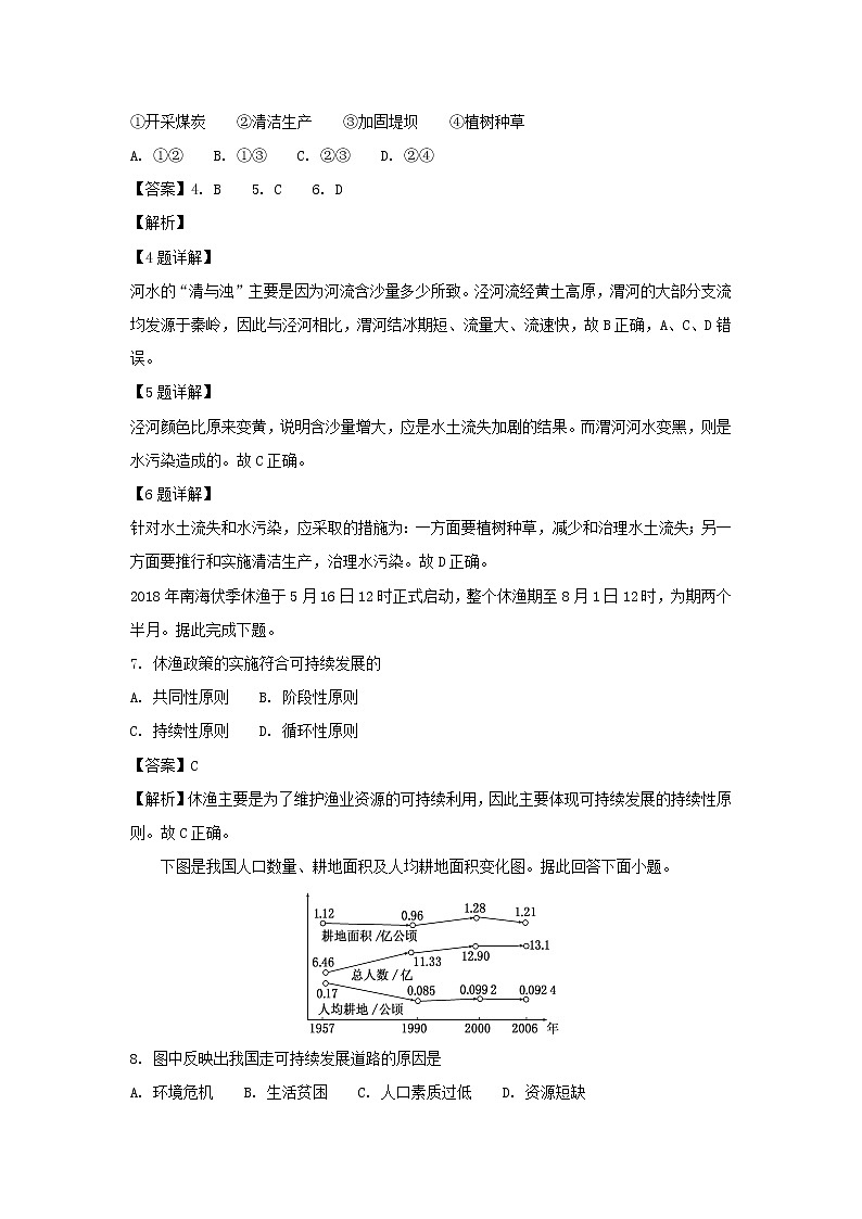 【地理】甘肃省兰州第一中学2018-2019学年高二9月月考试题（解析版）03