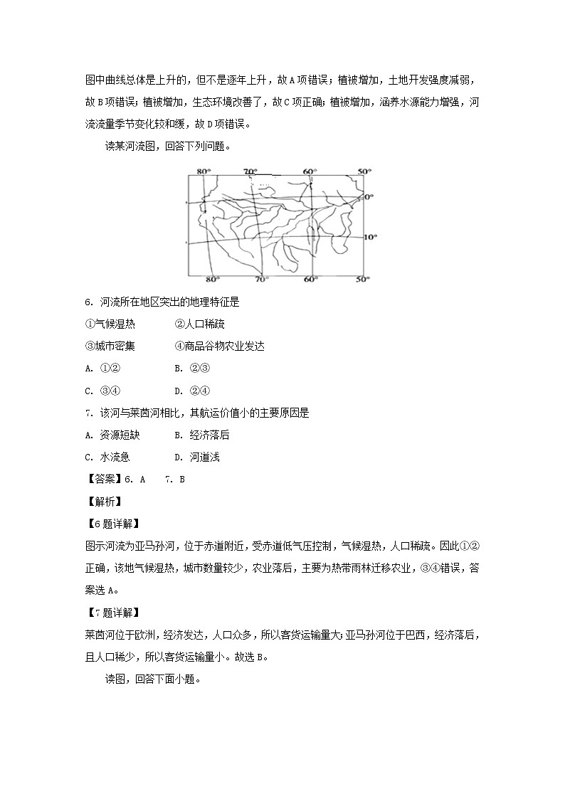 【地理】广西南宁市第三中学2018-2019学年高二上学期第一次月考试题（解析版）03