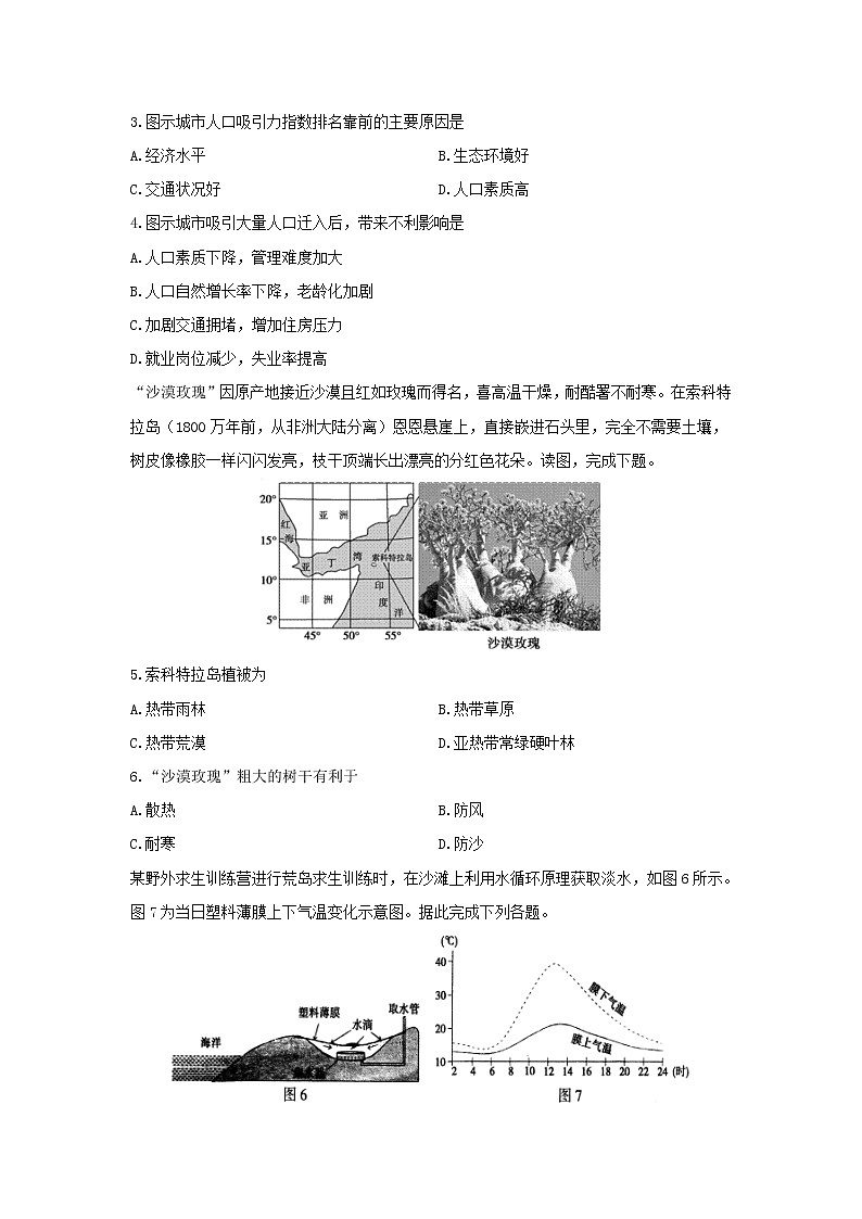 【地理】广西壮族自治区田阳高中2019-2020学年高二12月月考试题02