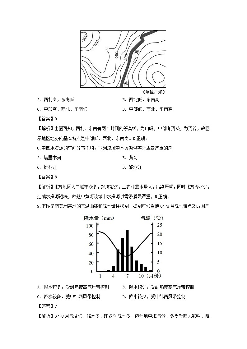 【地理】上海市徐汇区2018-2019学年高二下学期调研测试试题（等级考）（解析版）第3页