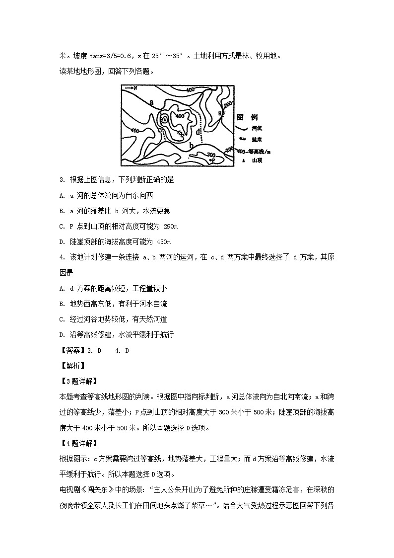 【地理】四川省成都市第七中学2018-2019学年高二下学期入学考试试题（解析版）02