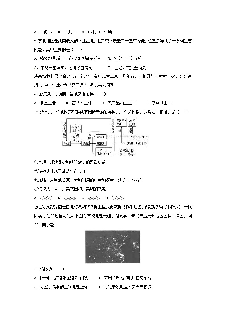 【地理】安徽省巢湖市柘皋中学2018-2019学年高二上学期第一次月考试题03