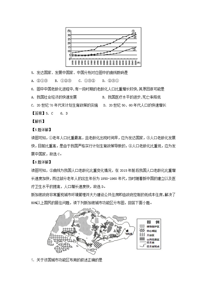 【地理】安徽省滁州市定远县育才学校2018-2019学年高二上学期第一次月考（实验班）试题（解析版）第3页