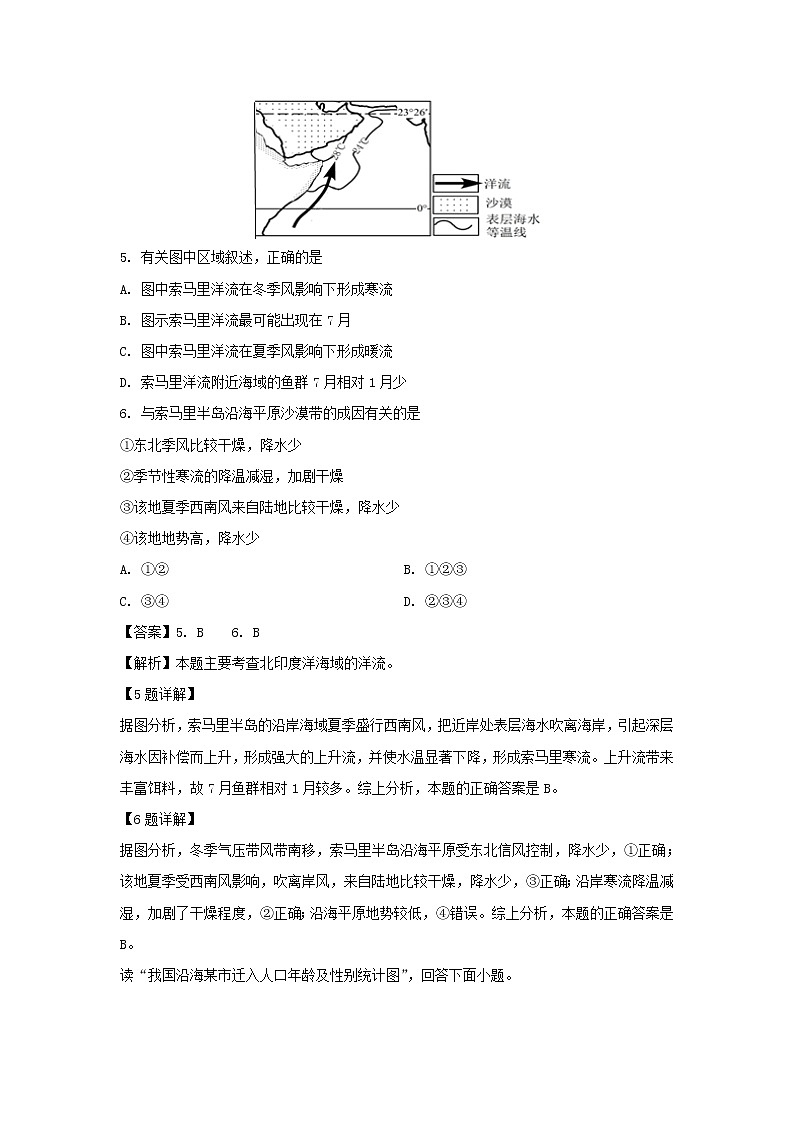 【地理】湖北省“荆、荆、襄、宜四地七校考试联盟”2018-2019学年高二下学期期中联考试题（解析版）03