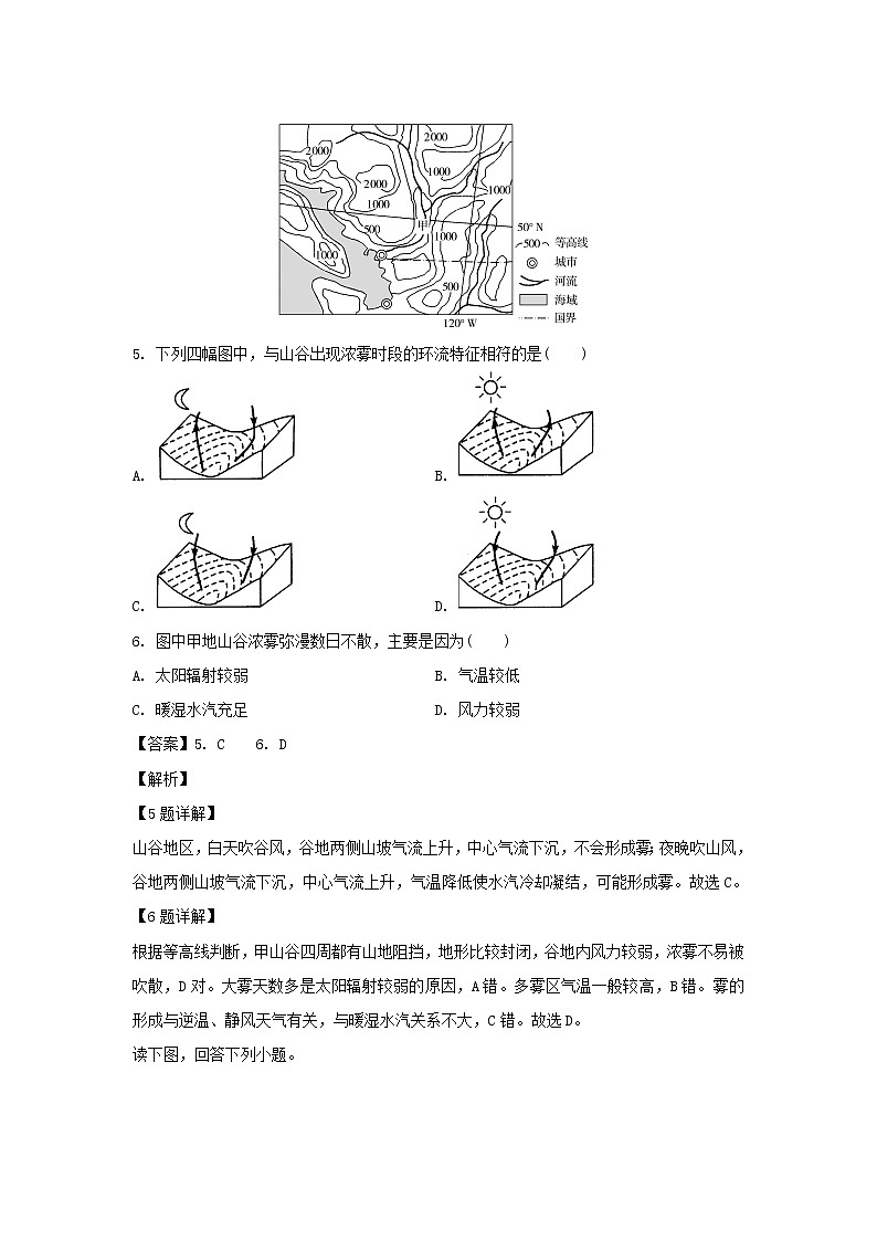 【地理】安徽省郎溪中学2018-2019学年高二5月模拟考试试题（解析版）03