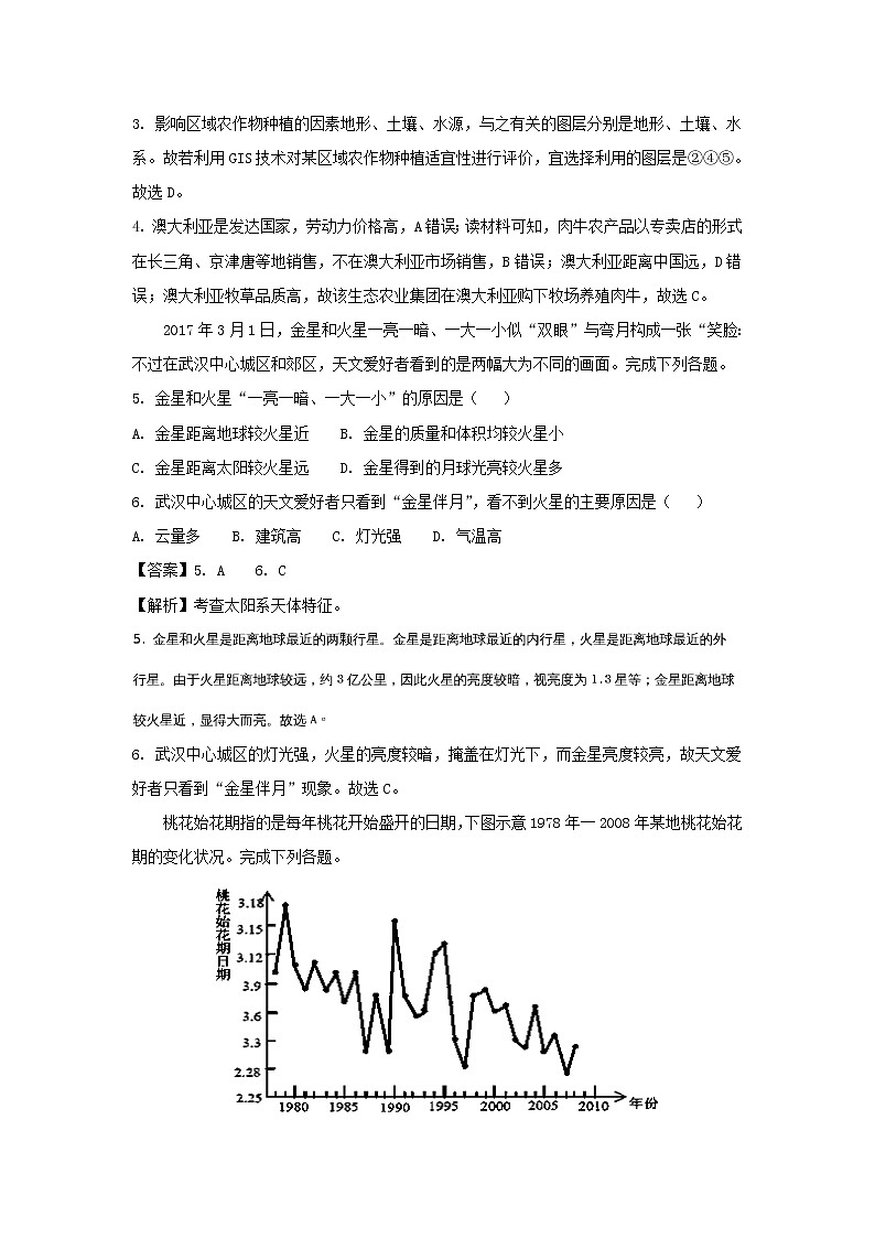 【地理】浙江省三钉教育2018年4月地理选考模拟试题（3）（解析版）02