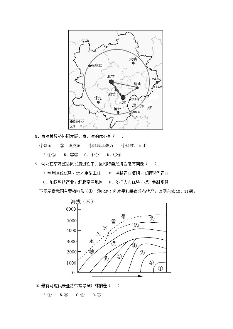 【地理】浙江省三钉教育2018年4月选考模拟试题（4）03