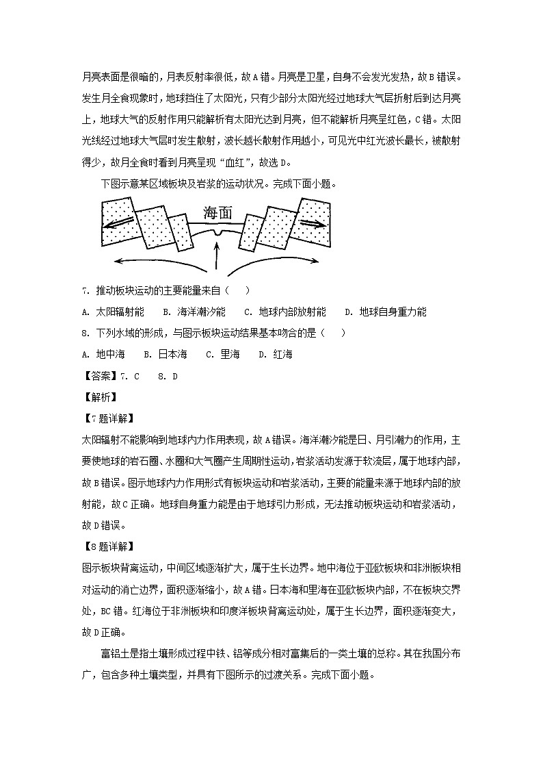 【地理】浙江省绍兴市2018年9月高考选考诊断性考试（解析版）03