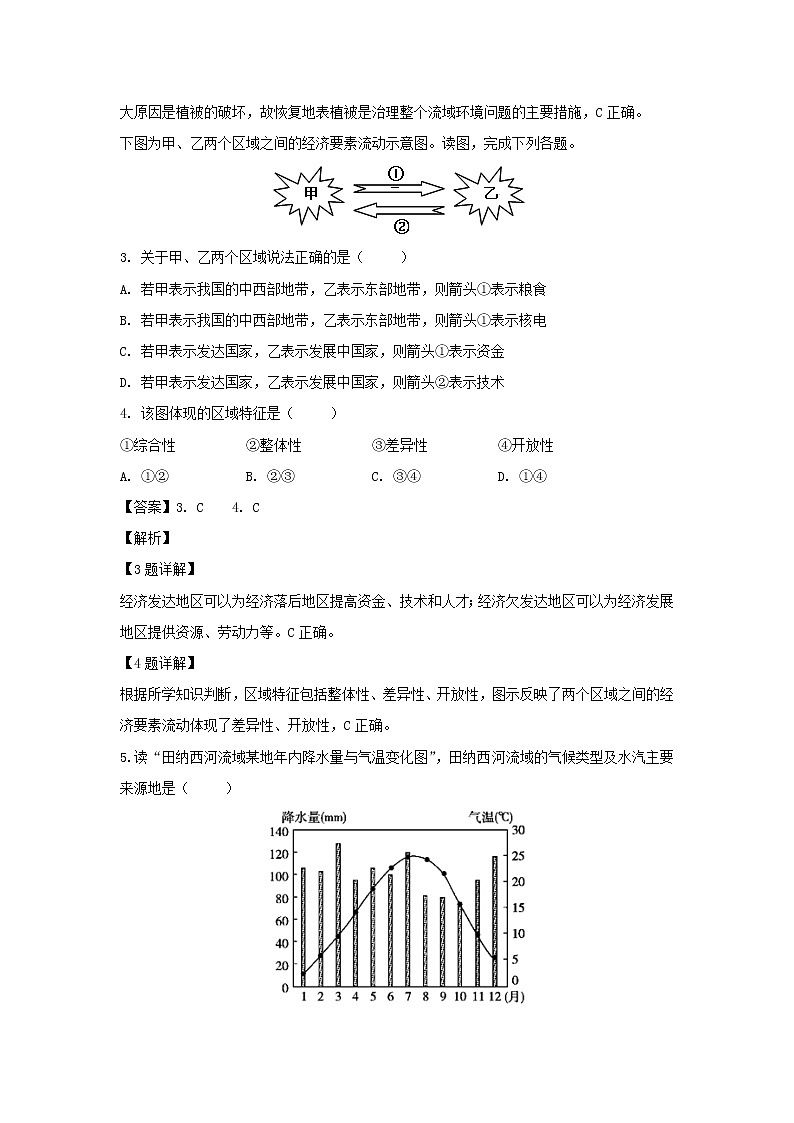 【地理】广东省深圳平湖中学2018-2019学年高二上学期学段三试卷（解析版）02