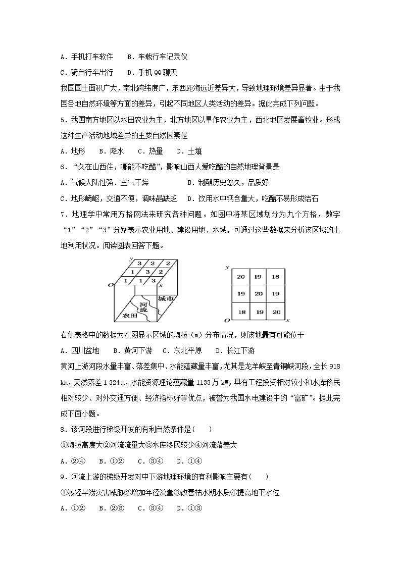 【地理】河南省信阳高中、商丘一高2018-2019学年高二上学期第一次联考（1月）试题02