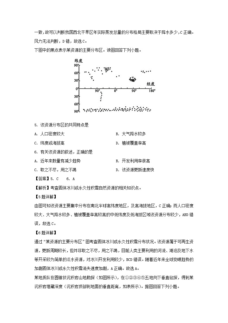【地理】浙江省宁波市宁波九校2018学年高二下学期期末考试试卷（解析版）03