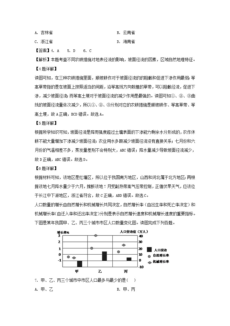 【地理】重庆市北碚区2018-2019学年高二下学期期末调研抽测试题（解析版）03