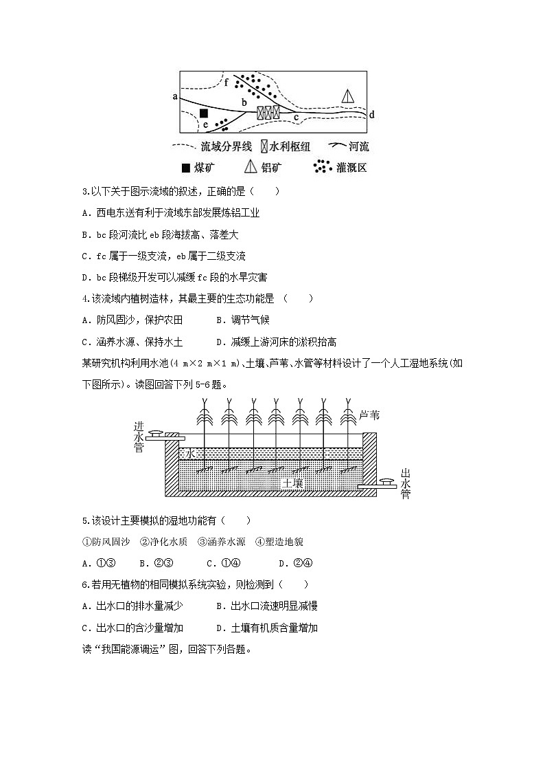 【地理】安徽省定远县中学2018-2019学年高二上学期10月段测试试题第2页
