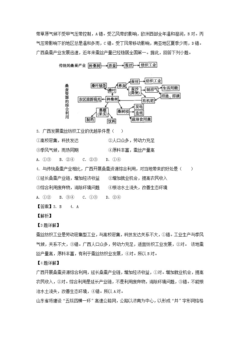 【地理】安徽省定远重点中学2018-2019学年高二上学期开学考试试题（解析版）02