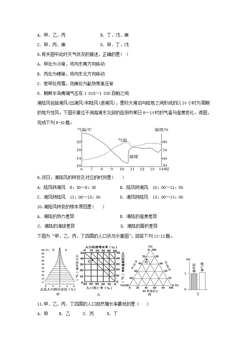 【地理】安徽省定远重点中学2018-2019学年高二上学期开学考试试题03