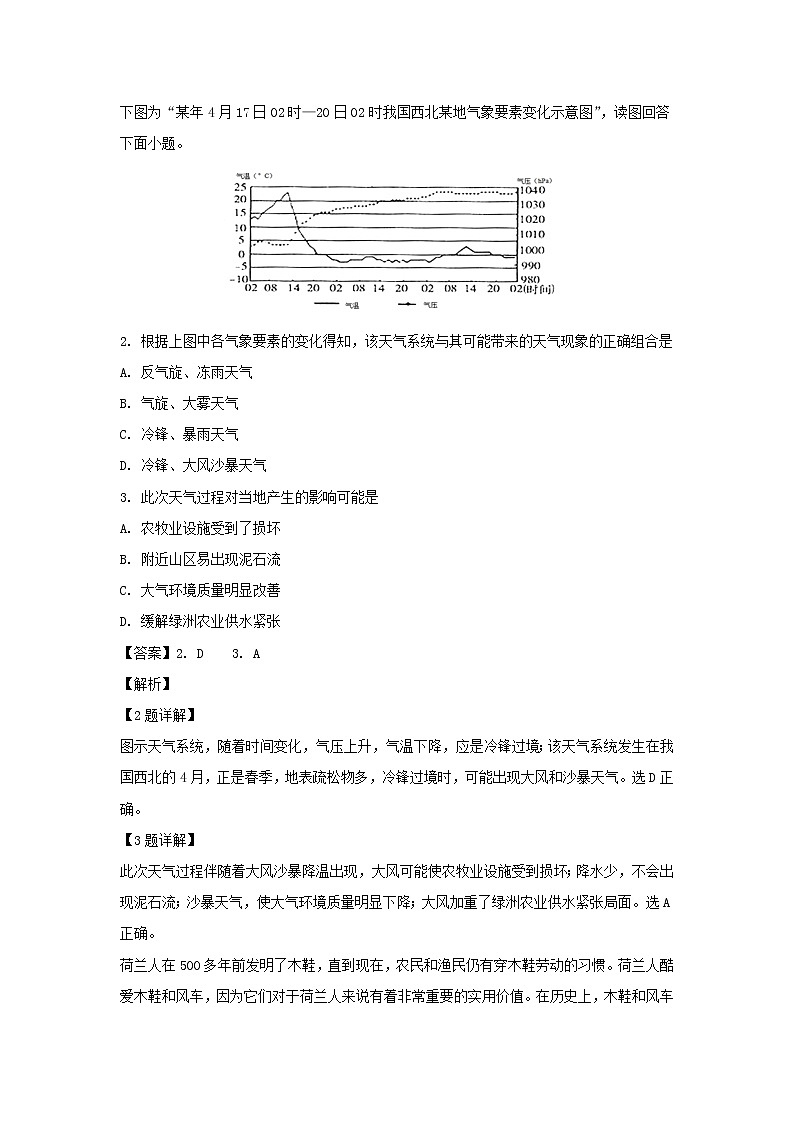 【地理】安徽省屯溪第一中学2018-2019学年高二上学期开学考试试题（解析版）02