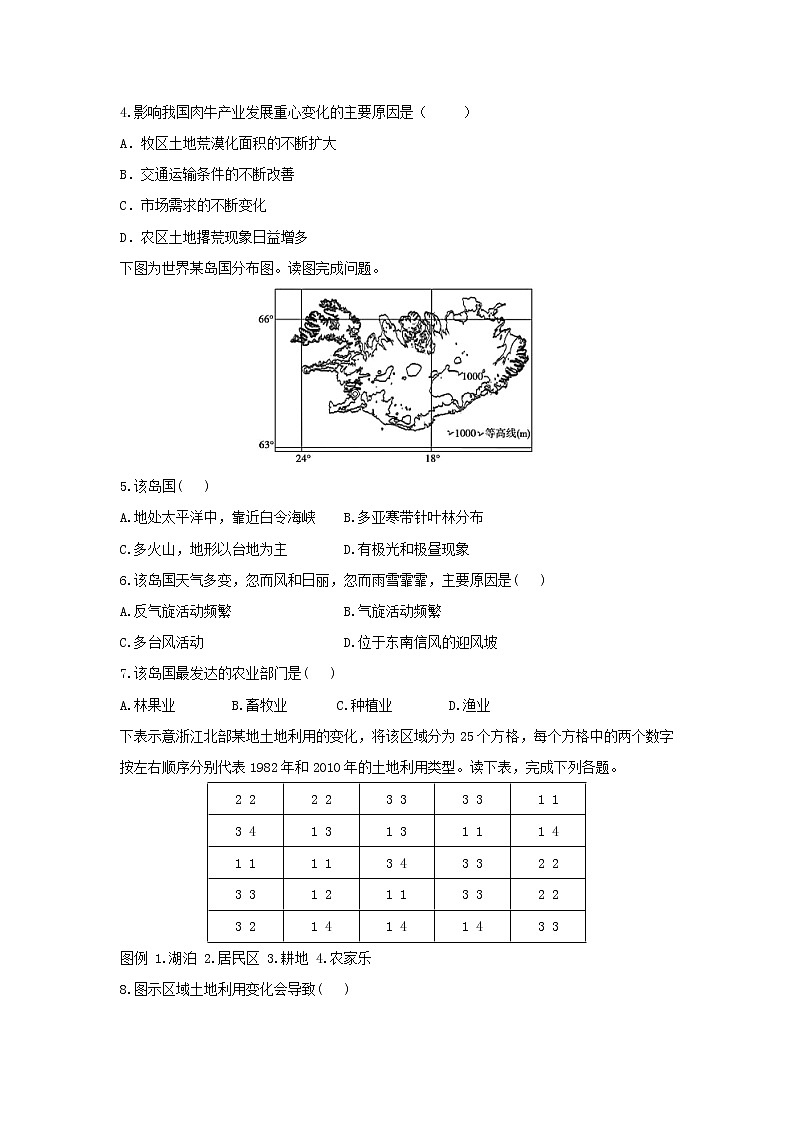 【地理】安徽省定远县第三中学2018-2019学年下学期高二开学考试试题02