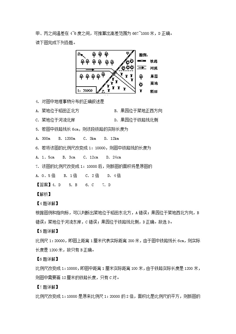 【地理】安徽省六安市舒城中学2018-2019学年高二下学期开学考试试题（解析版）02