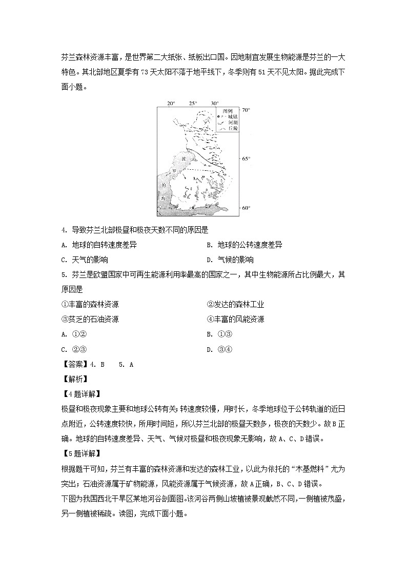 【地理】黑龙江省牡丹江市五县市2018-2019学年高二下学期期末联考试题（解析版）02