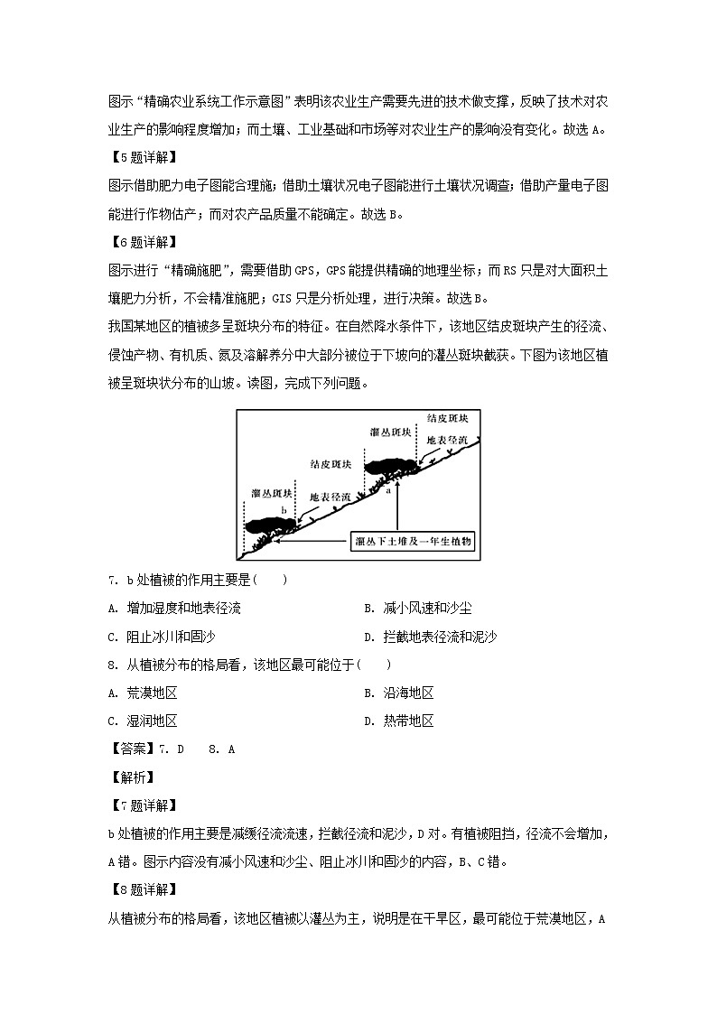 【地理】山西省应县第一中学校2018-2019学年高二下学期期末考试试题（解析版）03