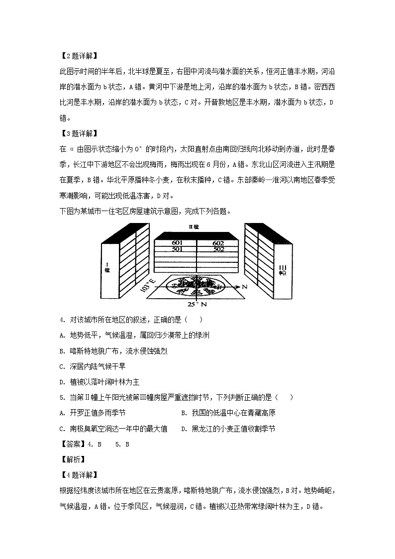 【地理】天津市七校2018-2019学年高二上学期期末考试试卷（解析版）02