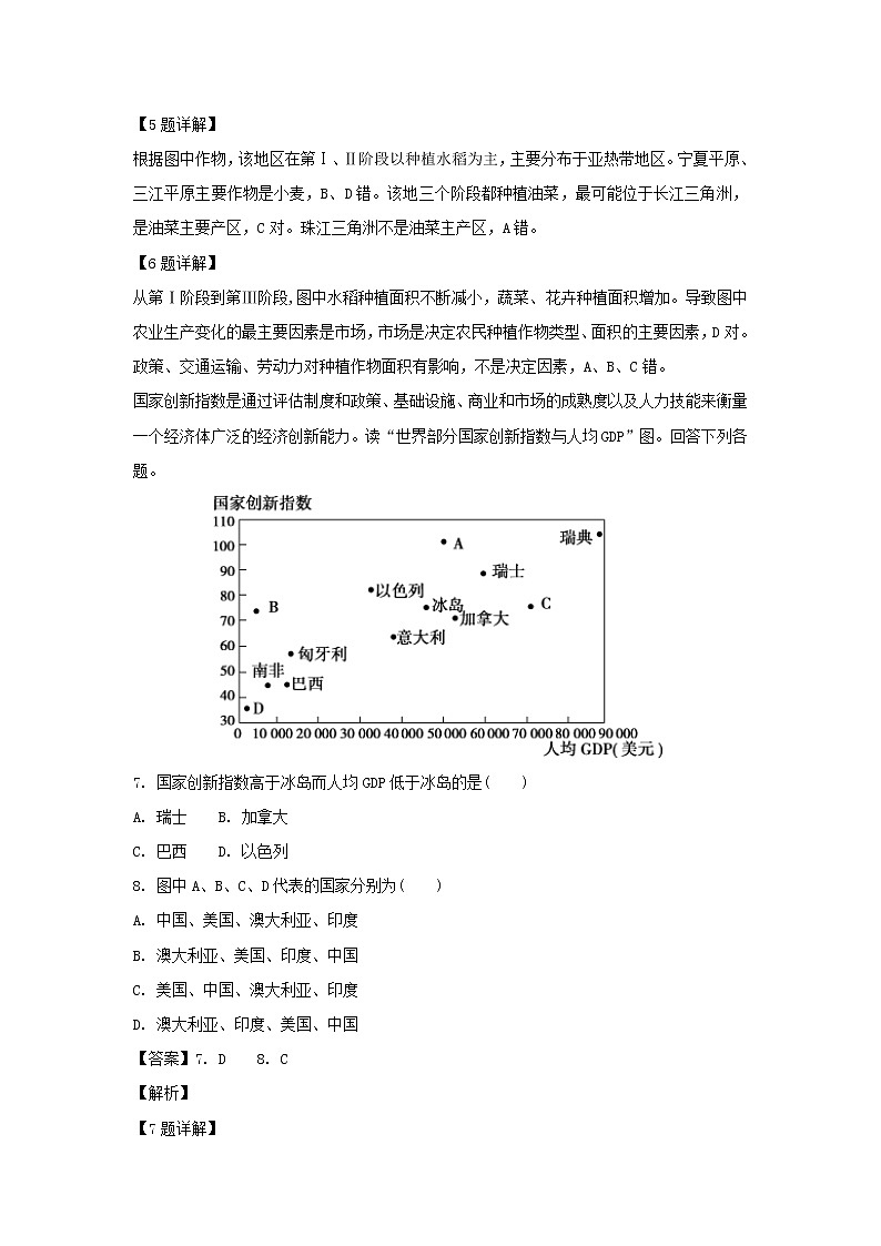 【地理】甘肃省武威第十八中学2018-2019学年高二上学期期末考试试卷（解析版）03