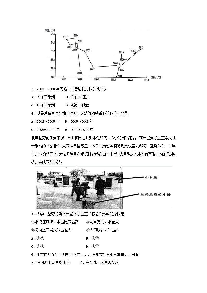 【地理】黑龙江省绥滨县第一中学2018-2019学年高二上学期期末考试试题02