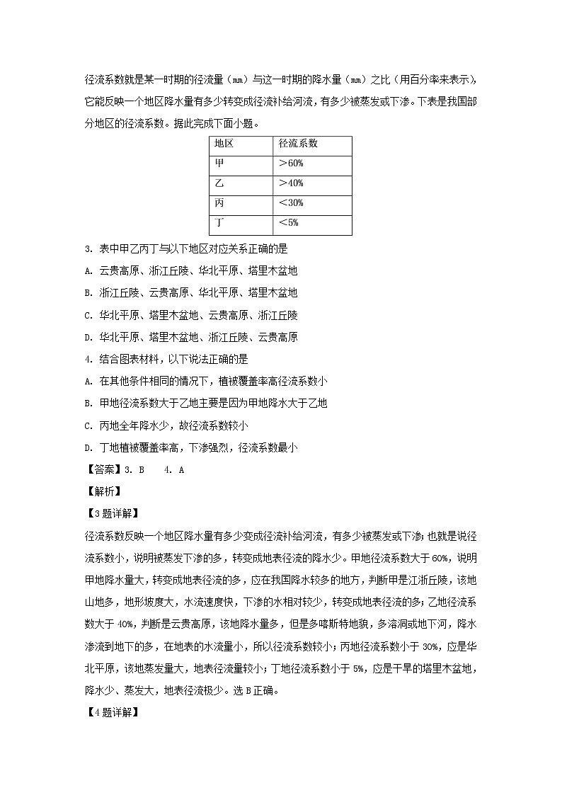 【地理】湖北省荆门市2018-2019学年高二上学期期末质量检测试题（解析版）02