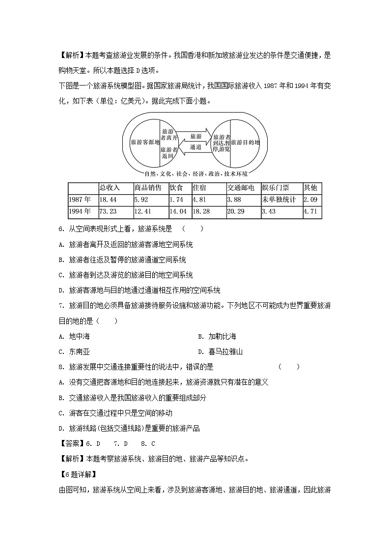 【地理】陕西省延安育英中学2018-2019学年高二下学期期中考试试卷（解析版）03