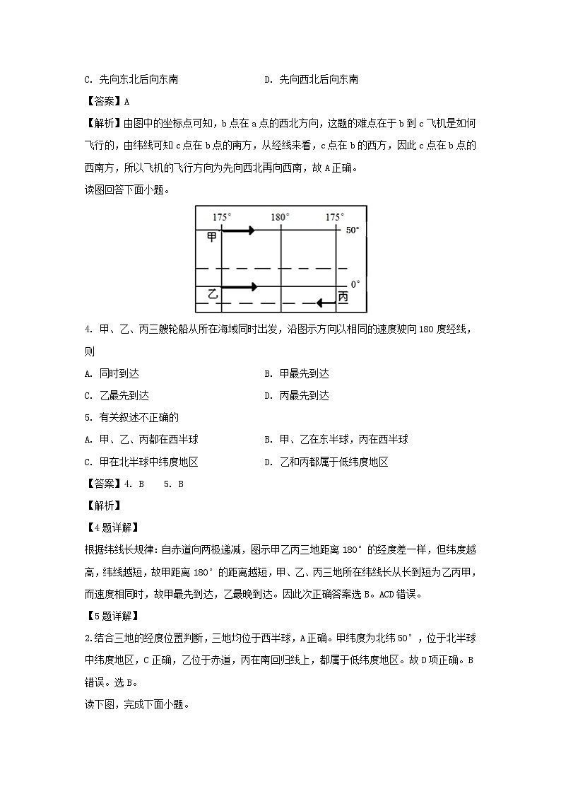 【地理】浙江省台州市联谊五校2018-2019学年高二下学期期中考试试题（解析版）02