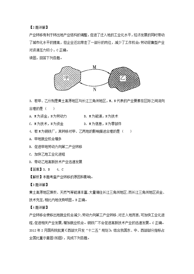 【地理】甘肃省临夏中学2018-2019学年高二上学期期末考试试卷（解析版）02