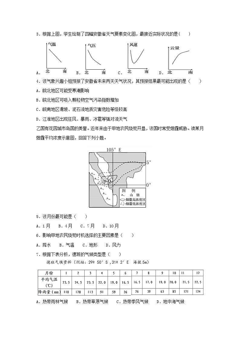 【地理】甘肃省天水市第一中学2018-2019学年高二上学期期末考试试卷（解析版）第2页