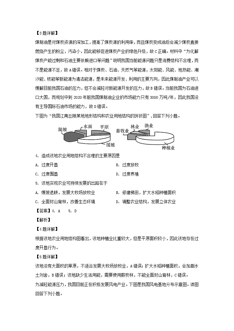 【地理】江苏省苏州陆慕高级中学2018-2019学年高二下学期期中考试试卷（解析版）02