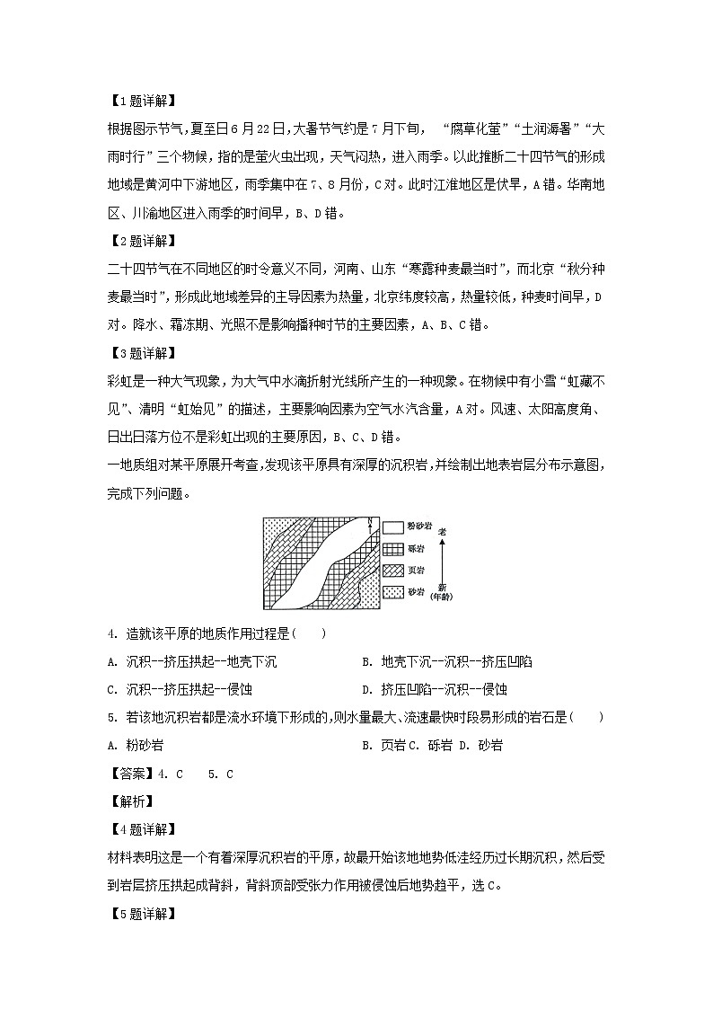 【地理】内蒙古巴彦淖尔市临河区第三中学2018-2019学年高二下学期期中考试试卷（解析版）02