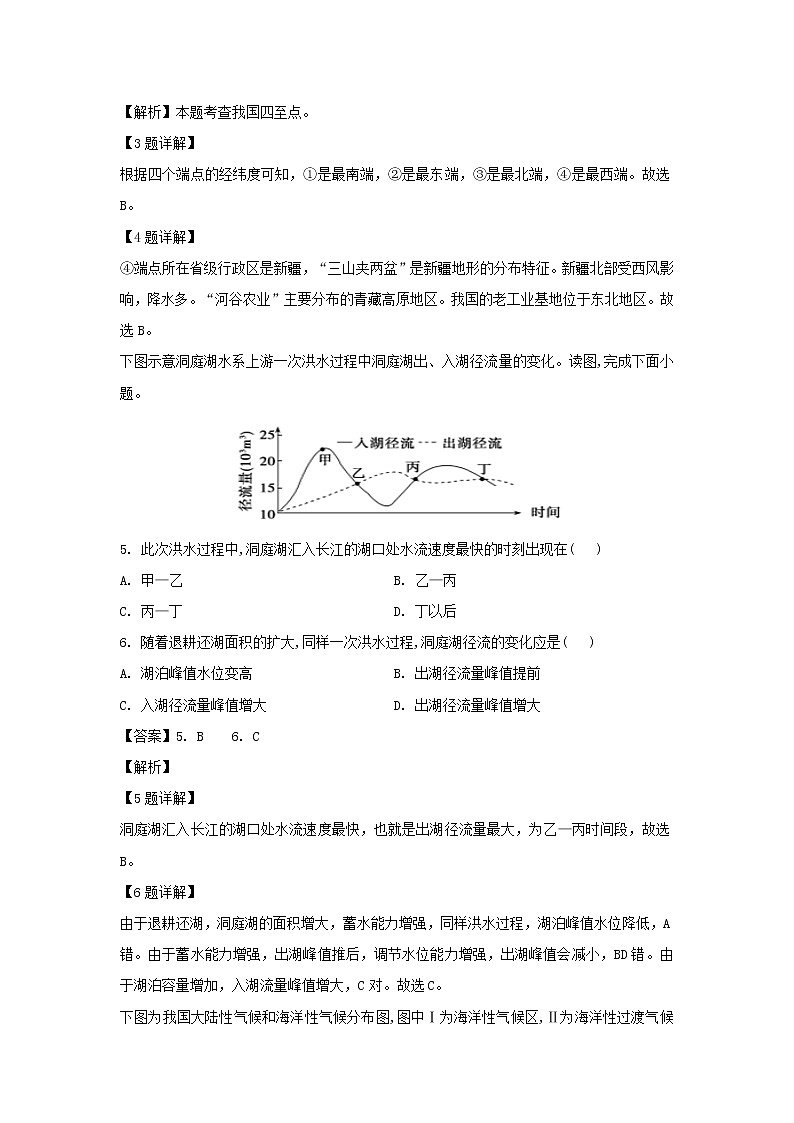 【地理】黑龙江省哈尔滨市呼兰一中、阿城二中、宾县三中、尚志五中四校2018-2019学年高二下学期期中考试试题（解析版）02