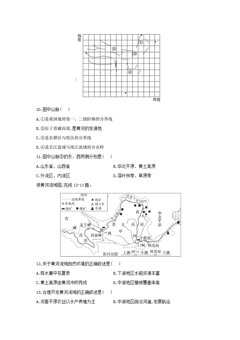 【地理】黑龙江省哈尔滨市呼兰一中、阿城二中、宾县三中、尚志五中四校2018-2019学年高二下学期期中考试试题03