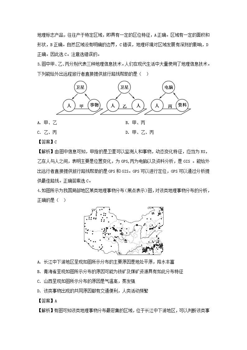 【地理】湖北省宜昌市葛洲坝中学2018-2019学年高二下学期期中考试试题（解析版）02