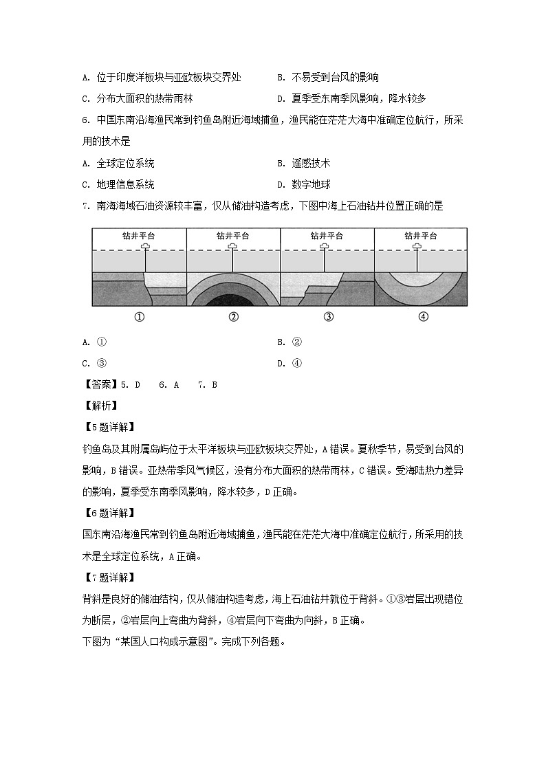 【地理】湖南省桃江县第一中学2018-2019学年高二下学期期中考试（理）试题（解析版）03