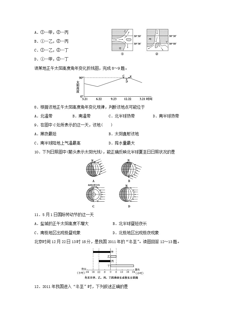 【地理】江苏省盐城市伍佑中学2018-2019学年高二上学期期中考试（必修）试题102